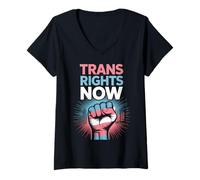Donna Diritti Trans Orgoglio transgender Maglietta con Collo a V