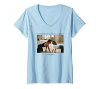 Donna Dirty Dancing Johnny and Baby Photo Vintage Movie Maglietta con Collo a V