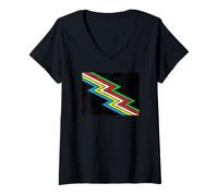 Donna Disability Pride Flag Maglietta con Collo a V