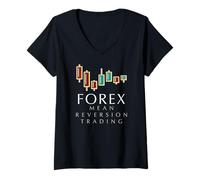 Donna Disciplina della Gestione del Rischio di Trading di inversione Media Forex Maglietta con Collo a V