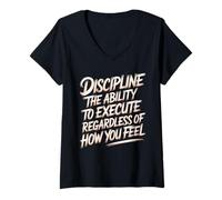 Donna Discipline Do It No Matter How You Feel - Maglietta con Collo a V