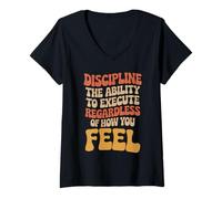 Donna Discipline Do It No Matter How You Feel - Maglietta con Collo a V