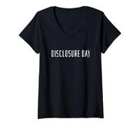 Donna Disclosure Day Bold Logo Maglietta con Collo a V