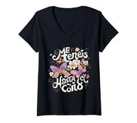 Donna Diseño divertido. Me tenéis hasta el coño, Dia De La Madre Maglietta con Collo a V