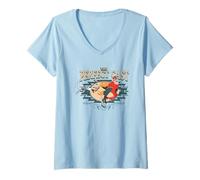 Donna Disney A Goofy Movie The Perfect Cast Goody Bigfoot Poster Maglietta con Collo a V