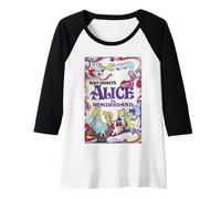 Donna Disney Alice In Wonderland Alice In Wonderland Poster Maglia con Maniche Raglan