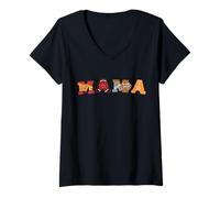 Donna Disney And Pixar's Cars Mama Mother's Day Birthday Gift Maglietta con Collo a V