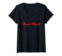Donna Disney and Pixar's Toy Story Pizza Planet Official Logo Maglietta con Collo a V