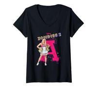 Donna Disney Channel Zombies 2 Addison Cheer A Maglietta con Collo a V