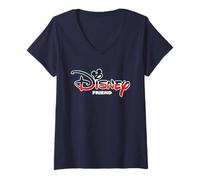 Donna Disney Friend Mickey Mouse Logo Group Trip Vacation Matching Maglietta con Collo a V