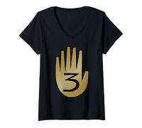 Donna Disney Gravity Falls Journal #3 Hand Official Disney Channel Maglietta con Collo a V