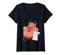 Donna Disney Hercules Phil Philoctetes Big Pose Costume Matching Maglietta con Collo a V