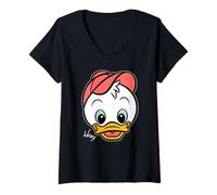 Donna Disney Huey Big Face Huey Dewey & Louie Duck Trip Matching Maglietta con Collo a V