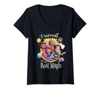 Donna Disney Jr. Sofia the First Friends Are The Real Magic Maglietta con Collo a V