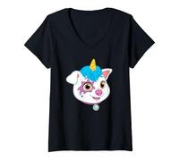 Donna Disney Jr. Sofia the First Pepper Puppycorn Big Face Costume Maglietta con Collo a V