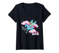 Donna Disney Jr. Sofia the First Princess Sofia Wildfyre Let's Fly Maglietta con Collo a V