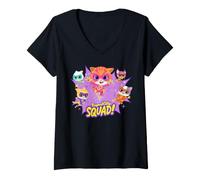 Donna Disney Jr. SuperKitties SuperKitty Squad Birthday Group Maglietta con Collo a V