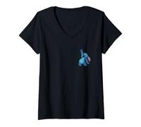 Donna Disney Lilo & Stitch Dance Pose Stitch Pocket Logo Maglietta con Collo a V