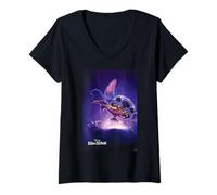 Donna Disney Lilo & Stitch Live-Action Movie Aladdin Lamp Maglietta con Collo a V