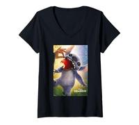 Donna Disney Lilo & Stitch Live-Action Movie Snow White Apple Maglietta con Collo a V