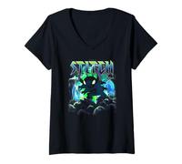 Donna Disney Lilo & Stitch Space Landing Cool Electrifying Poster Maglietta con Collo a V