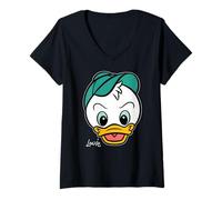 Donna Disney Louie Big Face Huey Dewey & Louie Duck Trip Matching Maglietta con Collo a V
