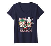 Donna Disney Mickey & Friends 'Tis The Season Christmas Coffee Maglietta con Collo a V