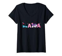 Donna Disney Mickey Mouse And Friends Mama Mother's Day Birthday Maglietta con Collo a V