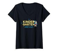 Donna Disney Mickey Mouse Kindergarten Grad 2025 Kids' Graduation Maglietta con Collo a V