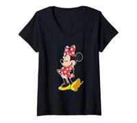 Donna Disney Minnie Mouse Classic Pose Maglietta con Collo a V