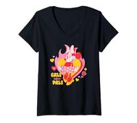 Donna Disney Minnie Mouse Gals Before Pals Galentine's Day Friend Maglietta con Collo a V