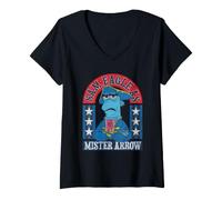Donna Disney Muppet Treasure Island Sam Eagle as Mister Arrow Maglietta con Collo a V