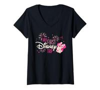 Donna Disney My First Disney Trip Minnie Mouse Family Vacation Maglietta con Collo a V