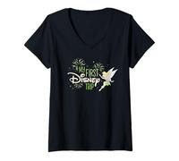 Donna Disney My First Disney Trip Tinker Bell Family Vacation Maglietta con Collo a V