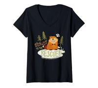 Donna Disney Pixar Hoppers Beaver To The Rescue Mabel In The Woods Maglietta con Collo a V