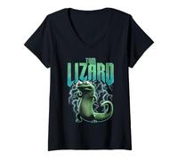 Donna Disney Pixar Hoppers Tom Lizard Cool Distressed Poster Maglietta con Collo a V