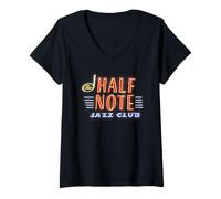 Donna Disney Pixar Soul Half Note Jazz Club Neon Logo Maglietta con Collo a V