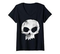Donna Disney Pixar Toy Story Sid Skull Classic Big Chest Emblem Maglietta con Collo a V