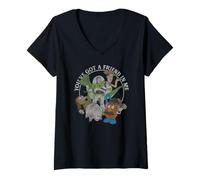 Donna Disney Pixar Toy Story You've Got A Friend in Me Group Shot Maglietta con Collo a V