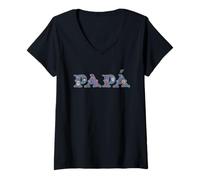 Donna Disney & Pixar's Coco Letters Papá Father's Day Birthday Maglietta con Collo a V