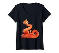 Donna Disney & Pixar's Hoppers Reptile Queen Red Snake Big Pose Maglietta con Collo a V