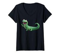 Donna Disney & Pixar's Hoppers Tom Lizard Big Pose Maglietta con Collo a V