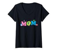 Donna Disney & Pixar's Inside out Mom Family Trip Vacation Maglietta con Collo a V