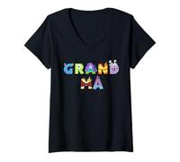 Donna Disney & Pixar's Monsters, INC. Grandma Matching Family Trip Maglietta con Collo a V