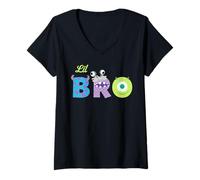 Donna Disney & Pixar's Monsters, INC. Lil Bro Brother Family Trip Maglietta con Collo a V