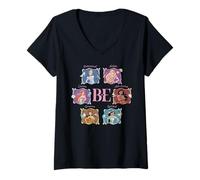 Donna Disney Princess Be Curious Adventurous Artistic & More Maglietta con Collo a V