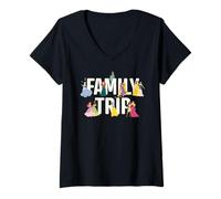 Donna Disney Princess Squad "Family Trip" Matching Family Vacation Maglietta con Collo a V