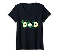 Donna Disney St. Patrick's Day Dad Gift Lucky Matching Trip Maglietta con Collo a V