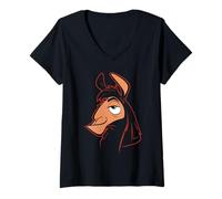 Donna Disney The Emperor's New Groove Kuzco Llama Maglietta con Collo a V