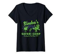 Donna Disney The Lion King Simba's Safari Camp with Timon & Pumbaa Maglietta con Collo a V
